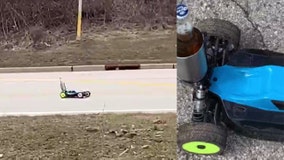 Wisconsin man practices social distancing by sharing beer with neighbor via RC car