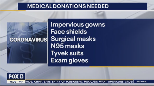 Healthcare workers in Hillsborough County in need of medical equipment