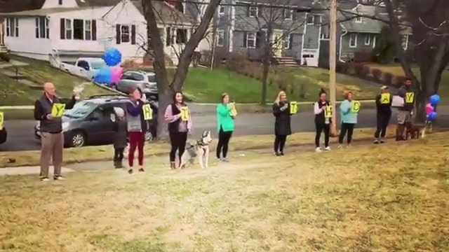 Family doesn’t let social distancing get in way of grandma’s 95th birthday