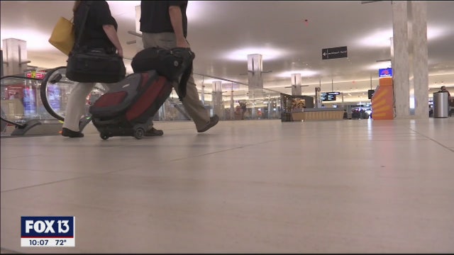 Travelers at Tampa International Airport experience some relief after a busy travel day