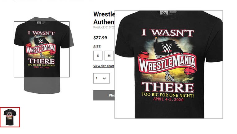 WWE selling 'I Wasn't There' shirts WrestleMania 36