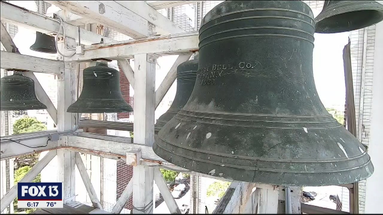 Church bells toll for first responders