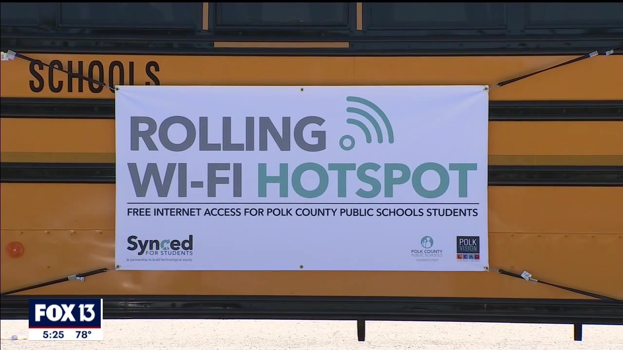 School buses transform into roaming WiFi hotspots for Polk County students
