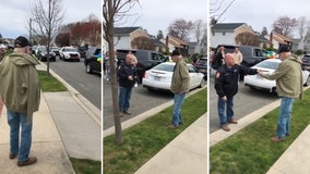 Long Island police hold parade for Korean War veteran's 90th birthday