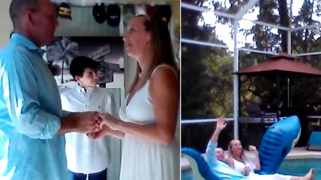 Riverview couple hold wedding ceremony through Facebook live; go on 'coronacruise' in pool