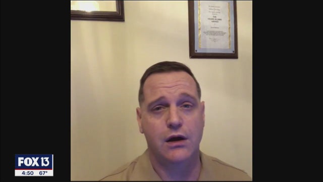 Marine sings stirring rendition of 'Amazing Grace'