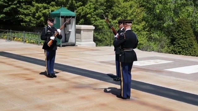 Changing of the Guard ceremony at Tomb of the Unknown Soldier altered for social distancing