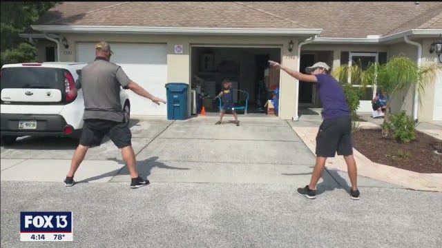 Drive-by warm-ups keep kids active, thanks to Deltona Elementary PE coach