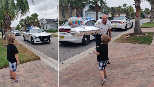 HCSO deputies surprise 6-year-old boy with balloons and parade for his birthday