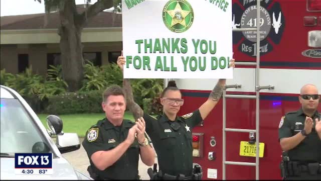 Praise and thanks shared by Bay Area first responders, healthcare workers
