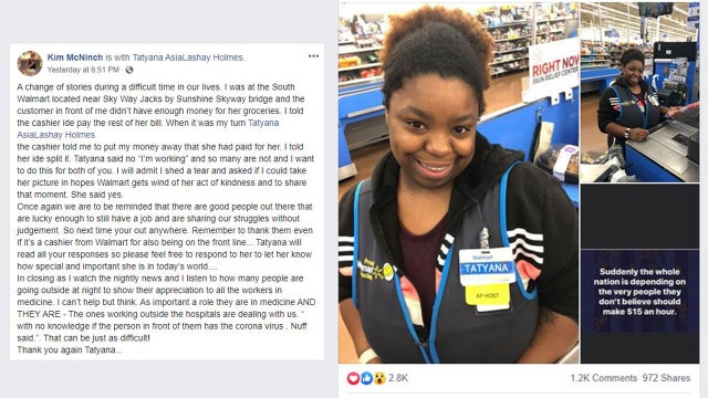 Story of St. Pete Walmart employee's generosity spreads kindness online