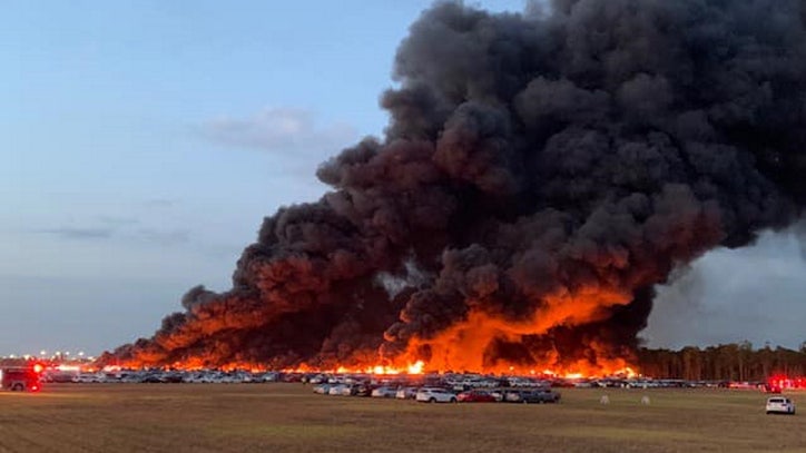 Fire near southwest Florida airport burns 3,500 rental cars | FOX 13