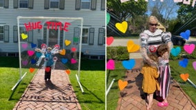 Mom makes 'hug time' device so her kids can give Nana a hug