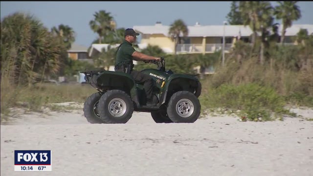 Beach capacity website shows Pass-A-Grille at capacity within first hour