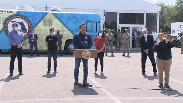 Governor: Antibody testing lanes will be added to some Florida drive-thru sites, but not in Tampa Bay yet