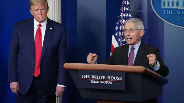 Trump presses for schools to reopen, takes dig at Fauci