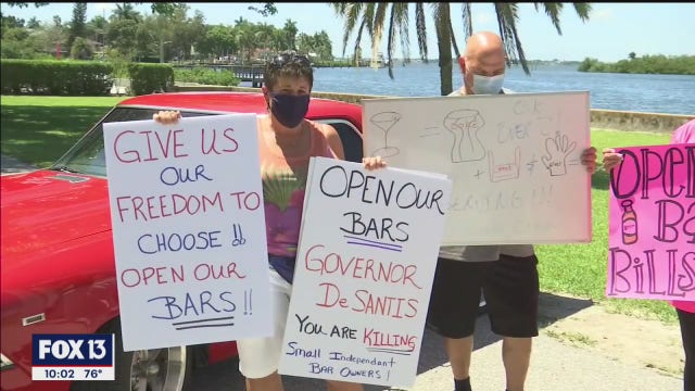 Bar owners, employees say state unfairly left them out of plans to reopen