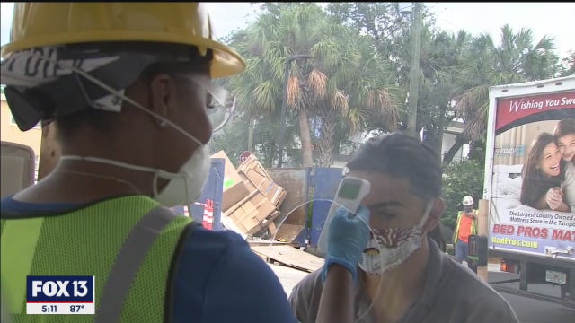 Tampa hires nurses to check COVID-19 safety at construction sites