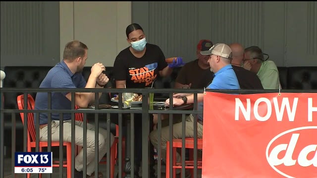 Lunch crowds return as restaurants allowed to increase capacity to 50% across Flordia