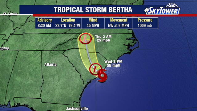 Tropical Storm Bertha forms with no impact to Florida