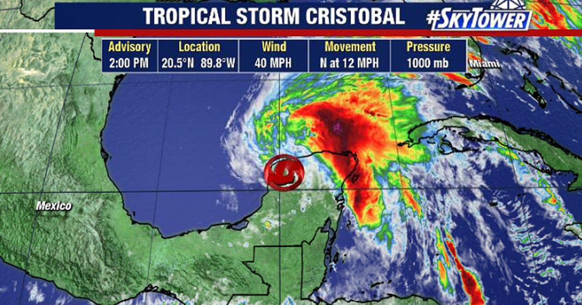 First watches issued as Tropical Storm Cristobal targets Gulf Coast ...