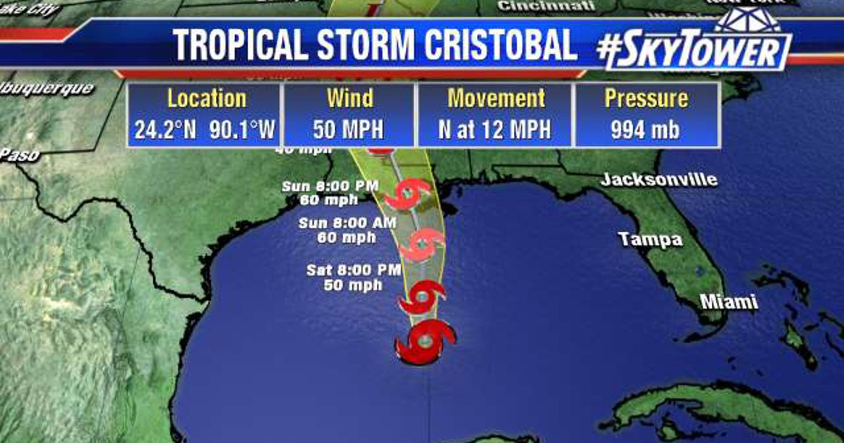 Tropical Storm Cristobal advances toward US Gulf Coast | FOX 13 Tampa Bay