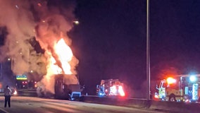 Wrong-way driver causes fiery crash involving semi-truck on I-275, troopers say