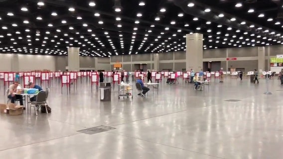 Louisville, with population of 600,000, has a one polling place in Kentucky primary