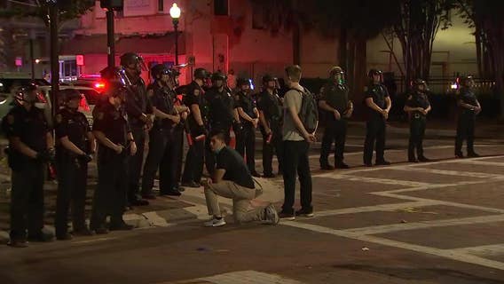 Protesters seen and heard across downtown Tampa Tuesday