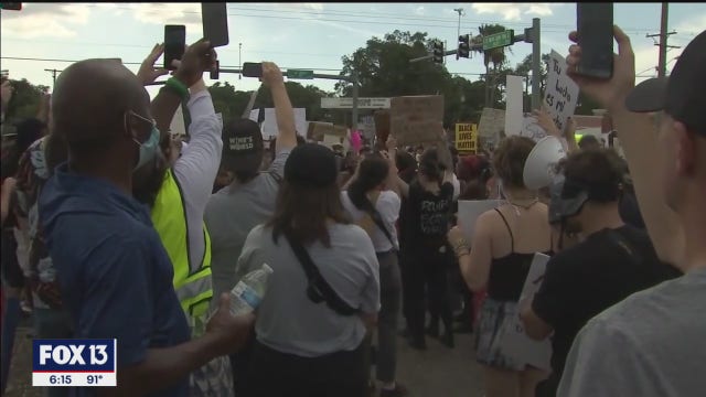 COVID-19 concerns amplified as large groups of protesters gather in Tampa