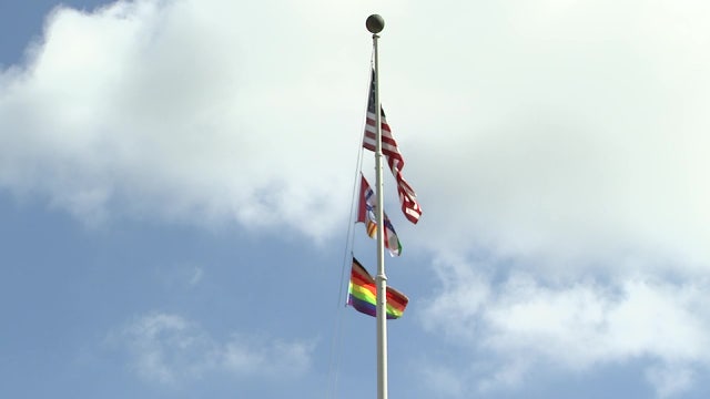 City of Tampa raises Pride Flag over Old City Hall
