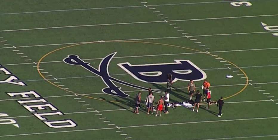 Tom Brady, Bucs players take the field at Tampa's Berkeley Prep