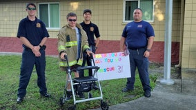 Man with rare genetic disorder traveled 2,000 miles in 2 months to support Polk County firefighters