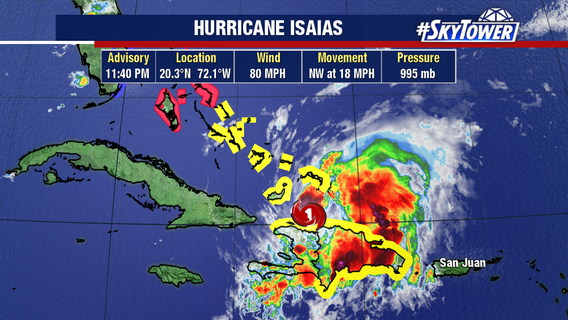 Isaias becomes hurricane as it nears Bahamas: NHC
