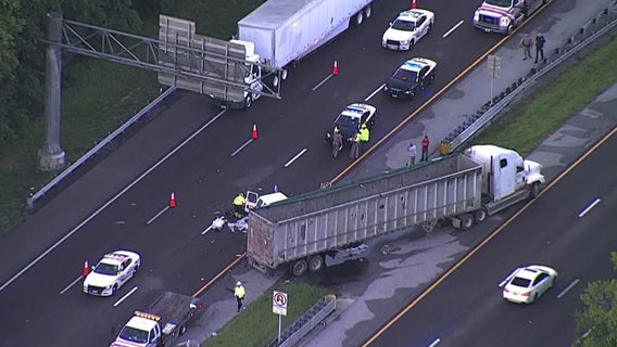Semi-truck crash closes part of I-275 in Tampa
