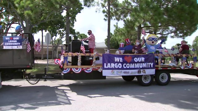 City of Largo holds drive-by Fourth of July parade