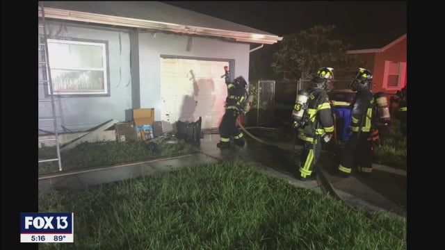 Fireworks thrown in trashcan set fire to Clearwater home