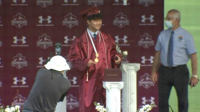 At Spectrum Field, Pinellas high school seniors walk the stage in an 'abbreviated' ceremony