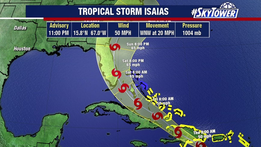 Tropical Storm Isaias forms over Caribbean