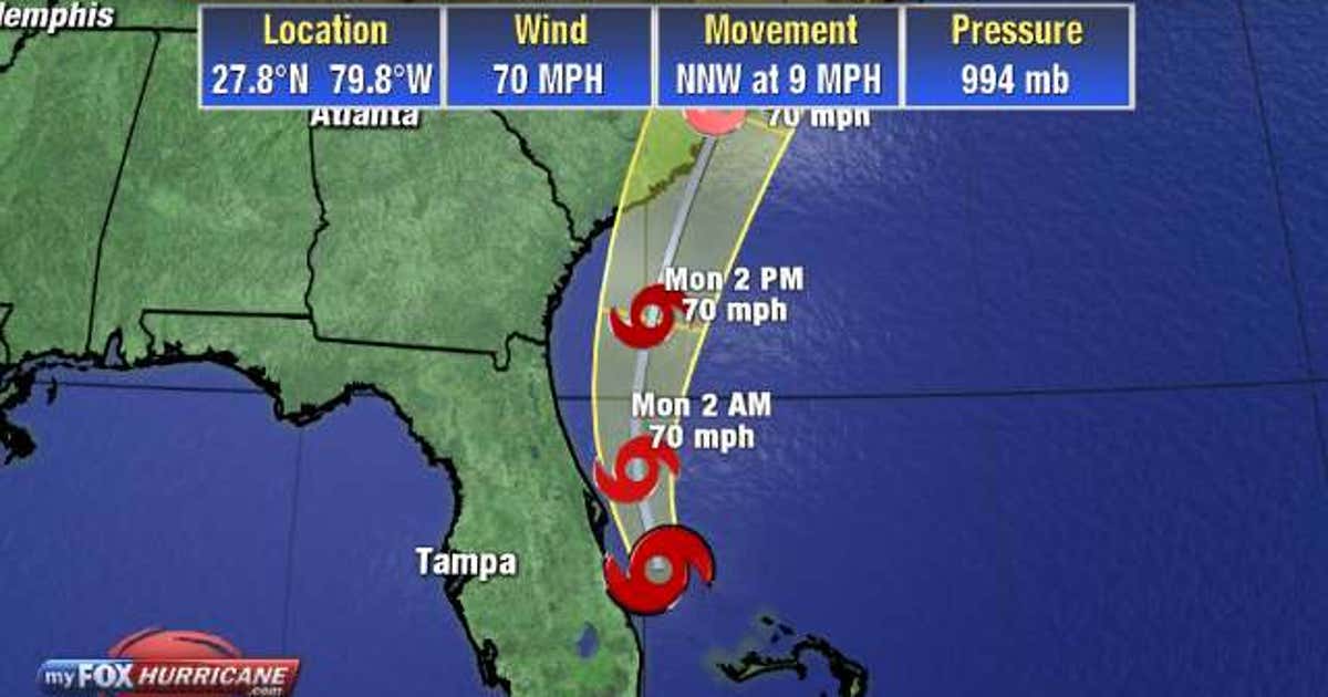 Isaias strengthens slightly as it crawls up Florida coast | FOX 13 ...