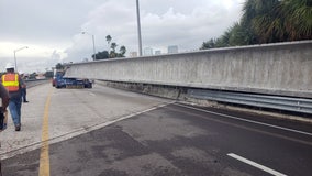 Concrete beam falls from truck, blocking Selmon Expressway lanes