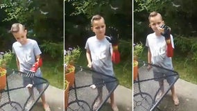 8-year-old amputee tests out Iron Man bionic arm