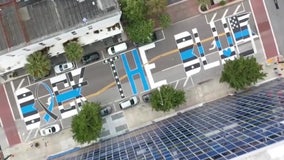 'Back the Blue' mural painted outside Tampa police headquarters