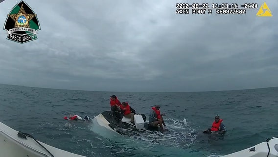 Fishermen rescued two hours after mayday call 15 miles off Pasco County