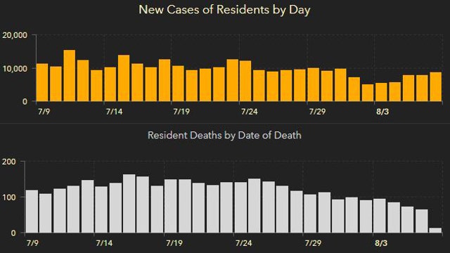Florida's cases of COVID-19 top 525,000 in Saturday's report; 182 new deaths