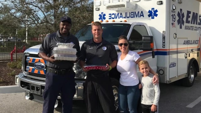Couple helps Manatee County paramedics give back to community 