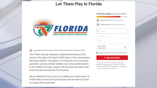 Thousands sign local #LetThemPlay petition ahead of prep sports decision