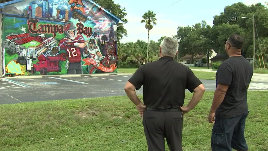 Tampa Bay Buccaneers: Tom Brady Super Bowl Celebration Mural