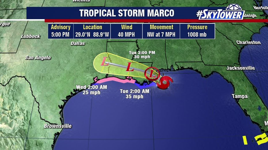 Marco collapses, sets stage for Laura to hit US as hurricane | FOX 13 ...