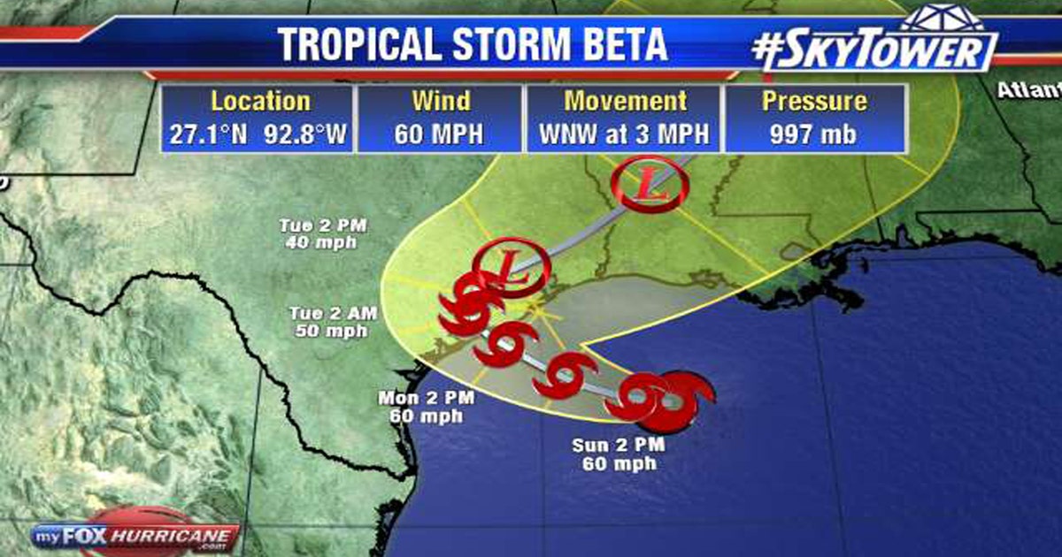 TS Beta churns slowly toward Texas, Louisiana | FOX 13 Tampa Bay